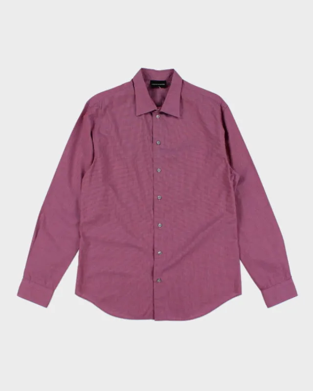 Emporio Armani Purple Check Shirt - L made by Emporio Armani