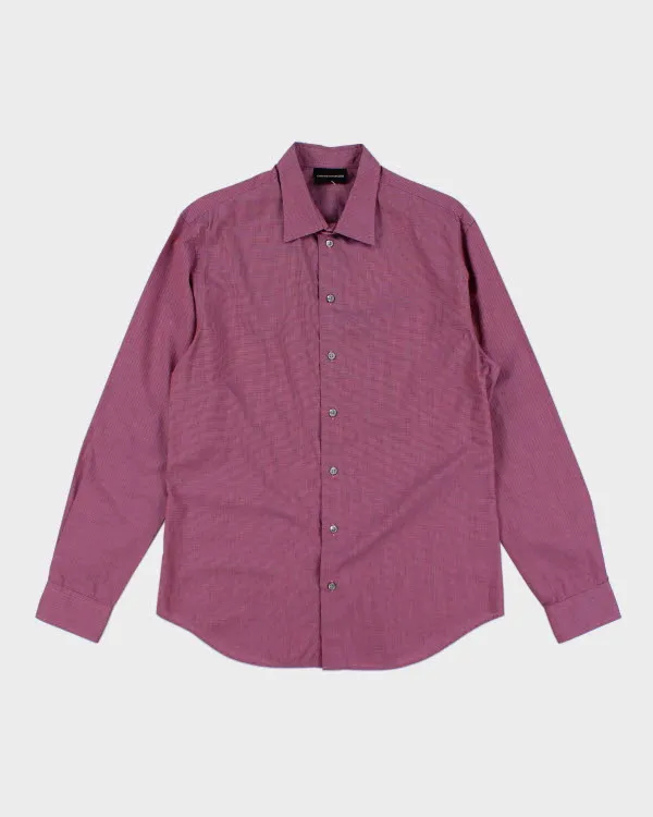 Emporio Armani Purple Check Shirt - L sold by Rokit