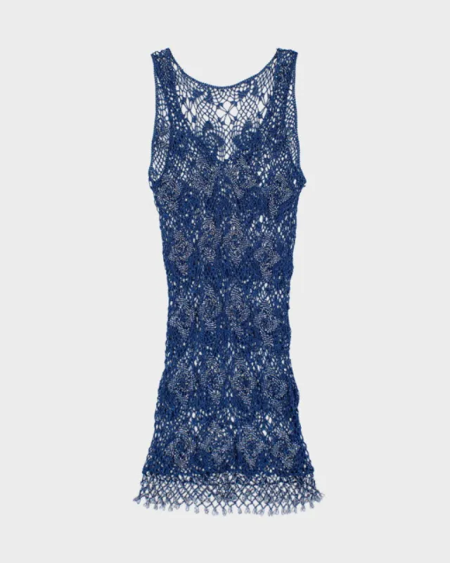 Vintage Darling Crochet Beaded Dress - XS sold by Rokit