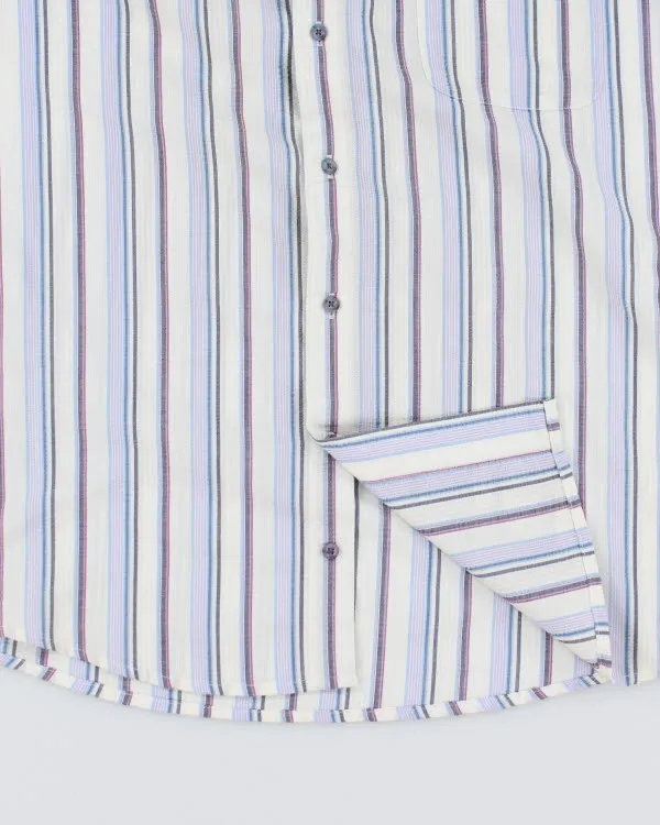 Vintage 90's Men's Striped Short Sleeve Shirt - XL sold by Rokit product image thumbnail 4