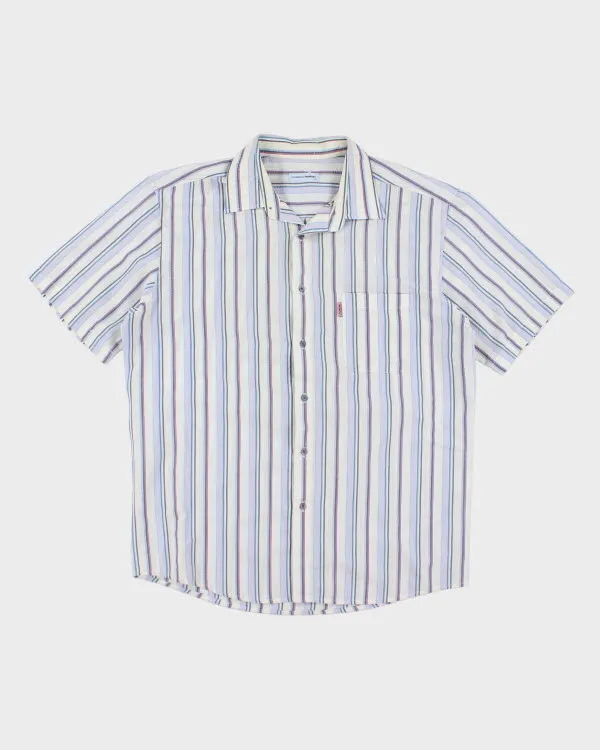 Vintage 90's Men's Striped Short Sleeve Shirt - XL sold by Rokit