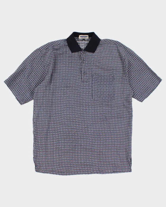 90's Patterned Polo Style Shirt - XL sold by Rokit