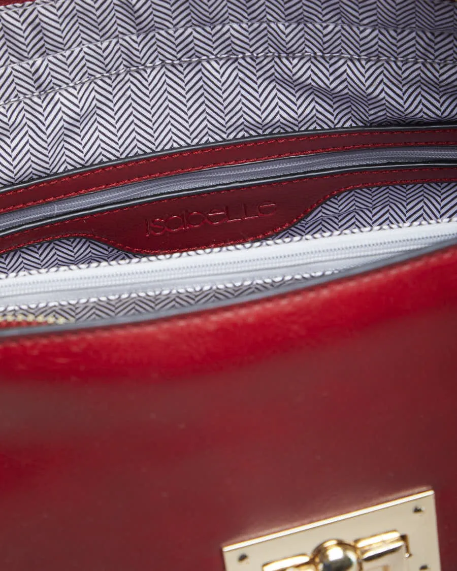 Vintage Women's Red Leather Handbag sold by Rokit product image thumbnail 4