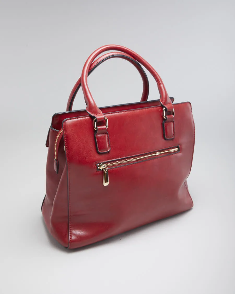 Vintage Women's Red Leather Handbag sold by Rokit product image thumbnail 2