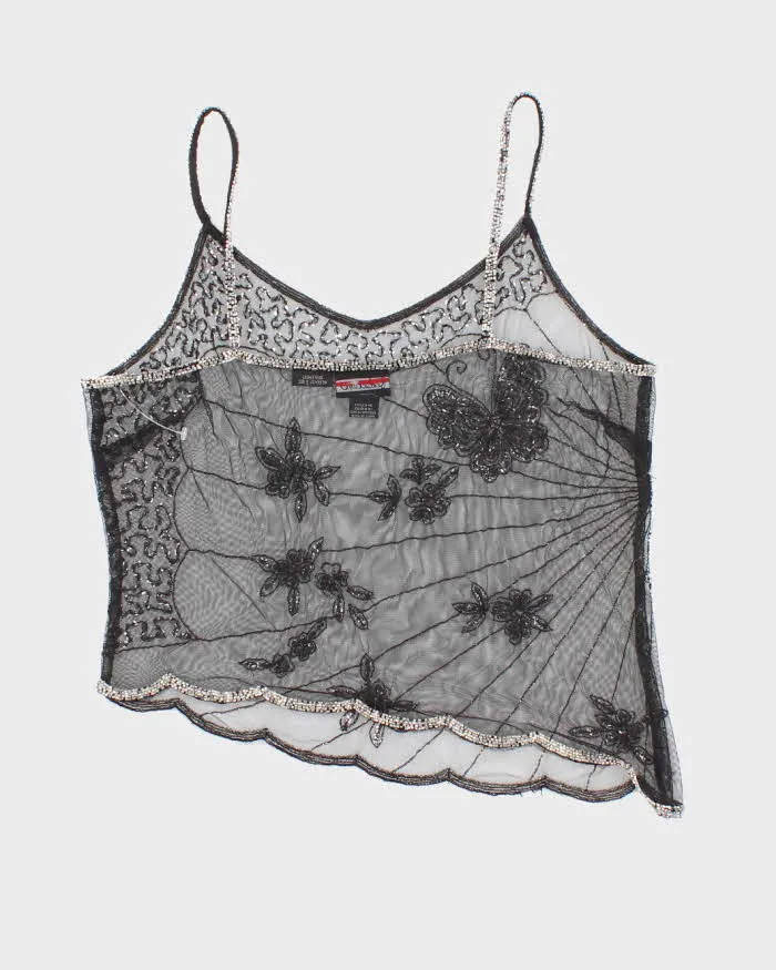 Woman's Black Beaded Mesh Camisole - L sold by Rokit product image thumbnail 2