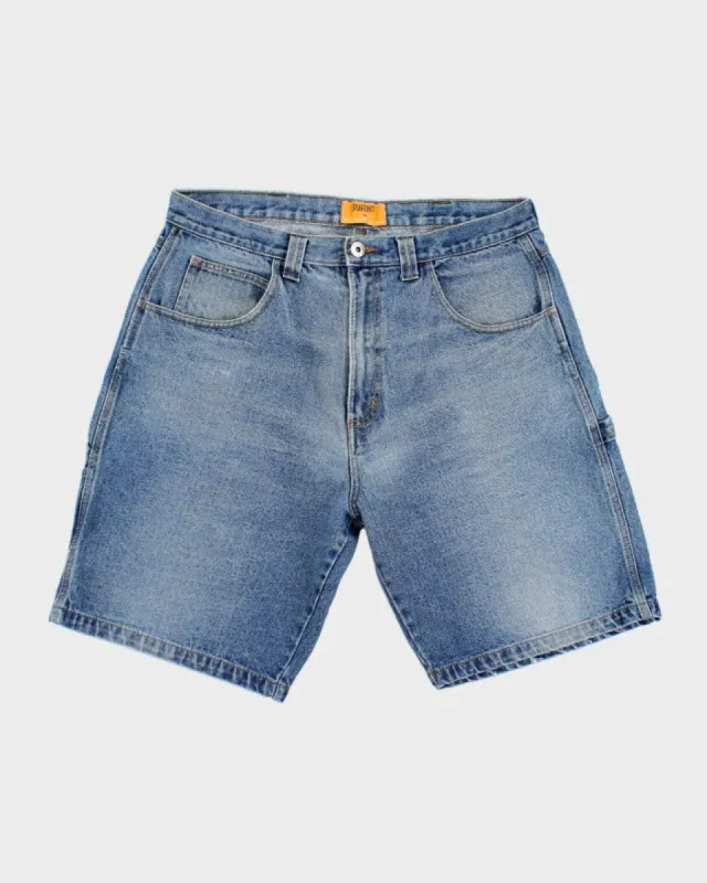 Y2k Men's Burnt Denim Jorts - W36 made by Rokit