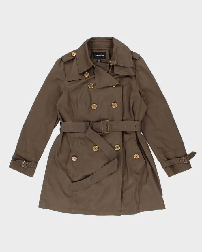 Vintage Women's Green London Fog Trench Coat - L sold by Rokit