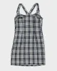 Vintage Plaid Pinafore Dress - S sold by Rokit