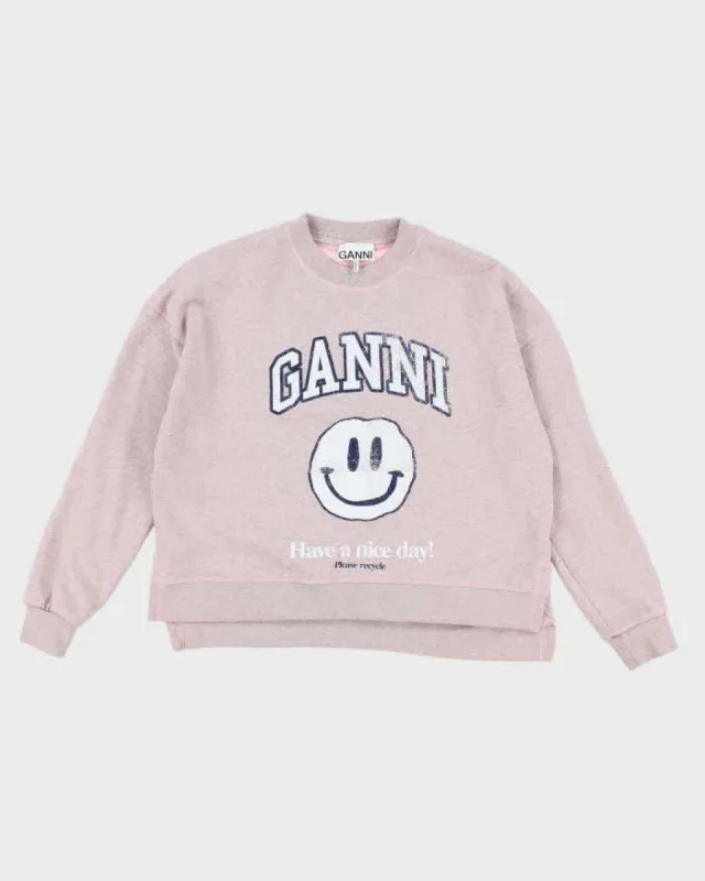 Woman's Pink Ganni Graphic Sweatshirt - S sold by Rokit