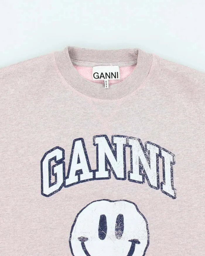 Woman's Pink Ganni Graphic Sweatshirt - S sold by Rokit product image thumbnail 3