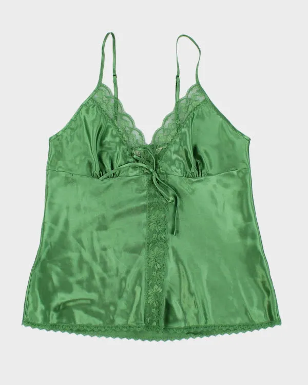 Y2k 00s La Vie En Rose Green Cami - L sold by Rokit