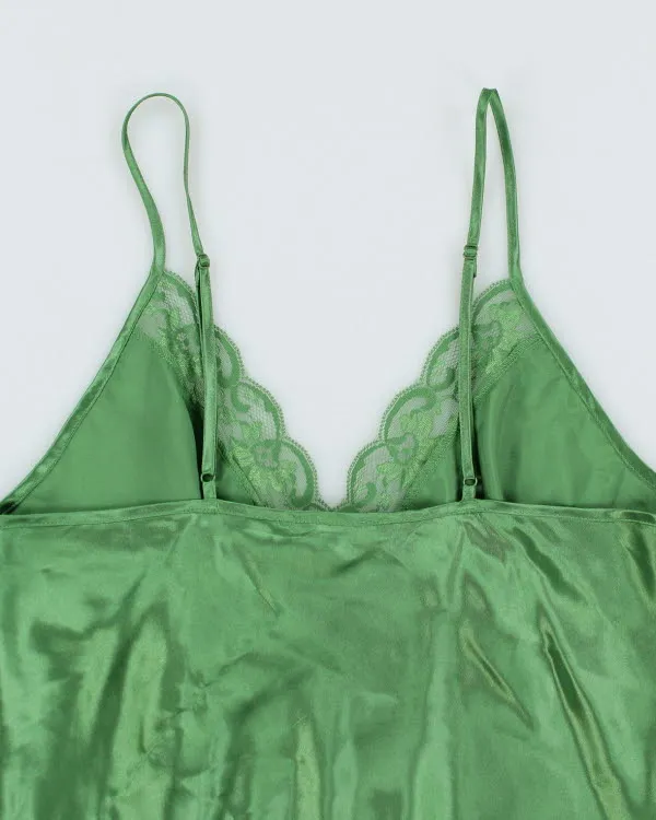 Y2k 00s La Vie En Rose Green Cami - L sold by Rokit product image thumbnail 4