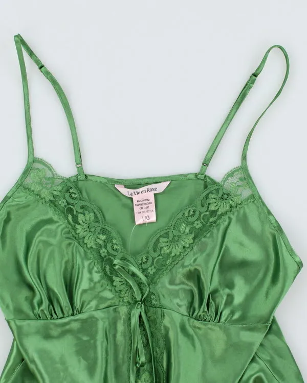 Y2k 00s La Vie En Rose Green Cami - L sold by Rokit product image thumbnail 3