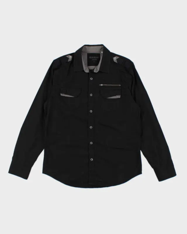 Y2k 00s Guess Long Sleeve Black Shirt - L sold by Rokit