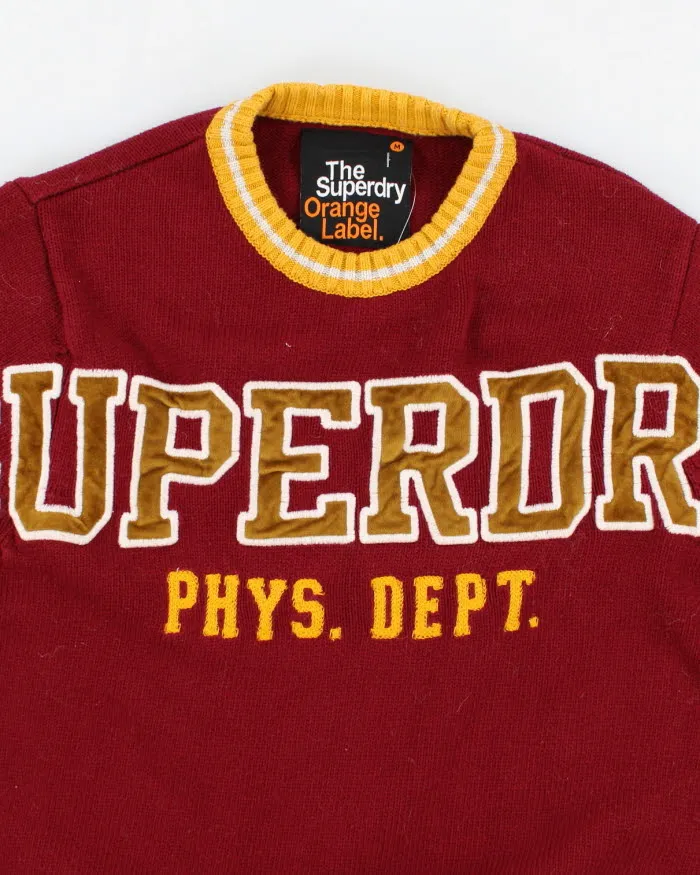 The Superdry Orange Label Red Knit Jumper - M sold by Rokit product image thumbnail 3