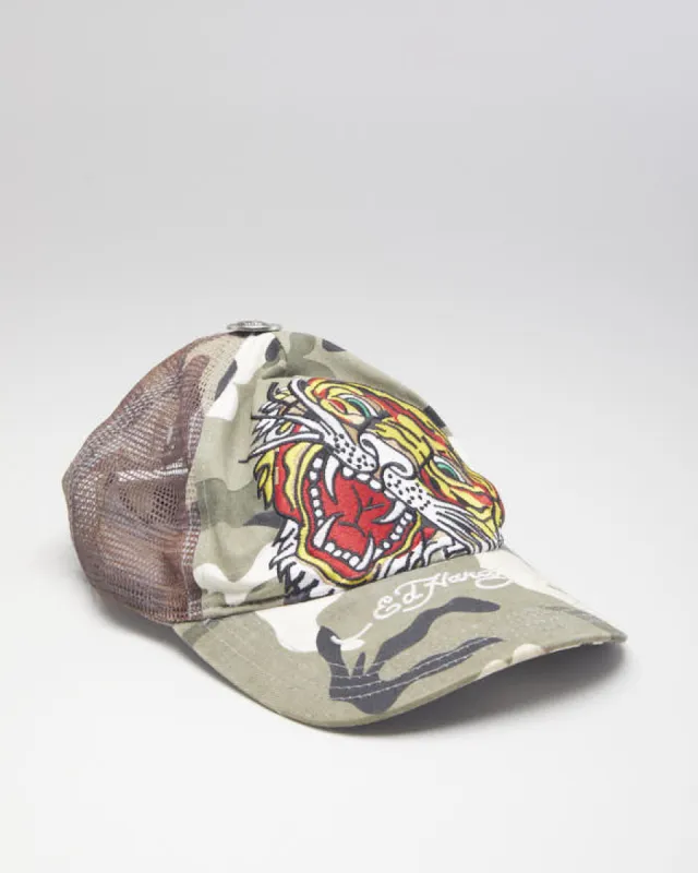 Y2k 00s Ed Hardy Camouflage Trucker Hat sold by Rokit