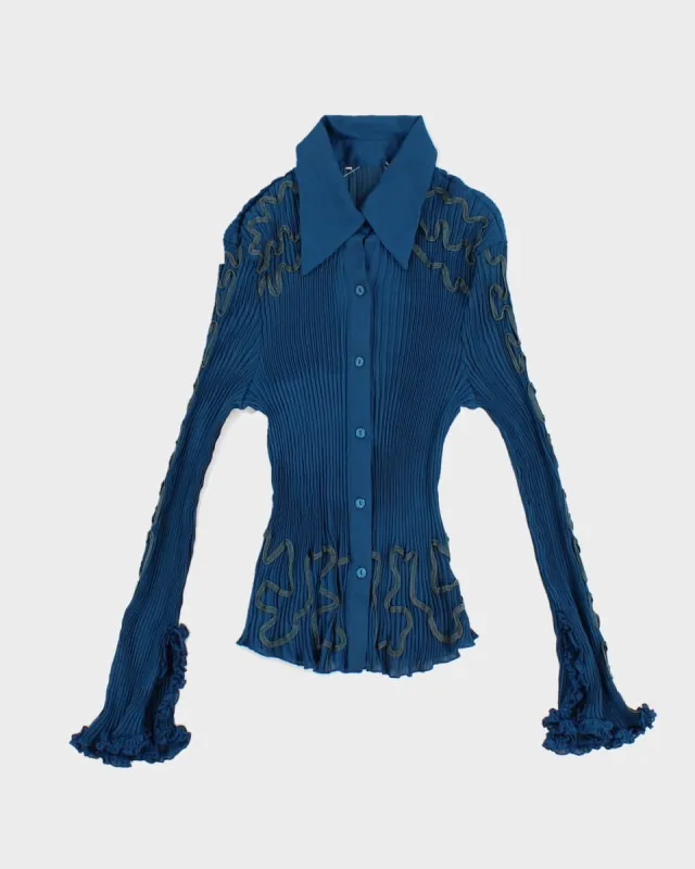 Vintage Textured Blouse - L sold by Rokit