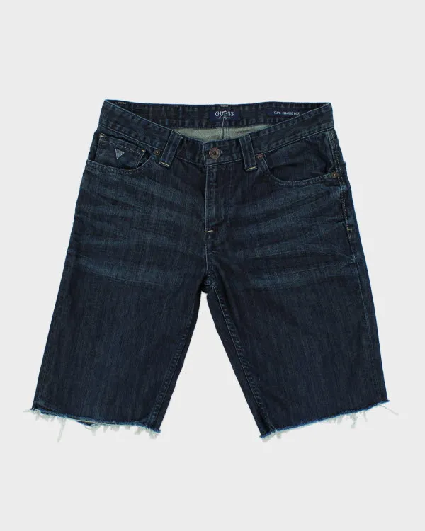 Vintage Guess Cut Off Dark Wash Denim Shorts - W32 L11 sold by Rokit