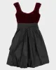 00s BCBG MaxAzria Velvet And Silk Skater Style Dress - S sold by Rokit