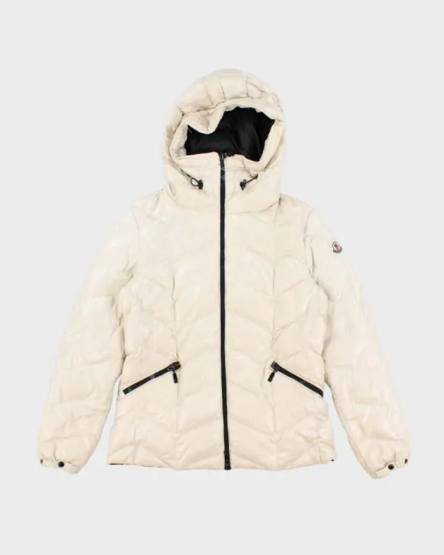 Woman's Vintage Moncler Cream Zip Up Puffer Jacket - M sold by Rokit