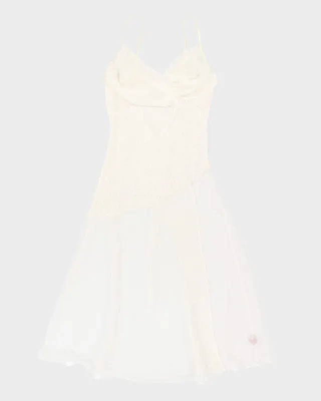 Vintage 90s Versailles Darling White Slip Dress - M sold by Rokit
