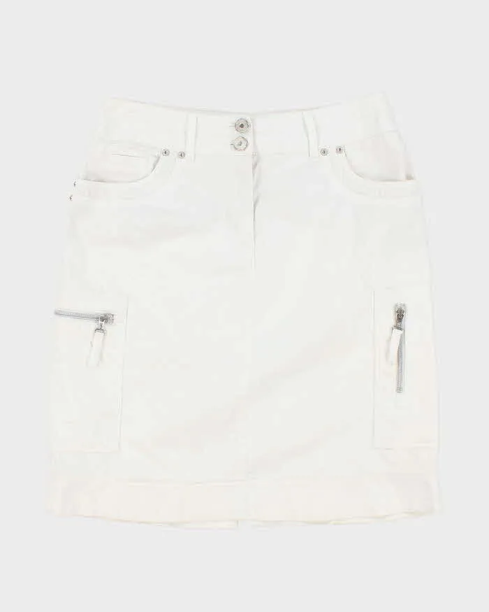 Y2k 00s White Eyelet Cargo Skirt - S sold by Rokit