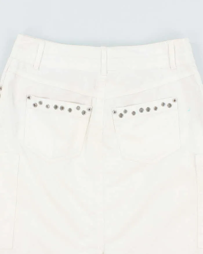 Y2k 00s White Eyelet Cargo Skirt - S sold by Rokit product image thumbnail 4