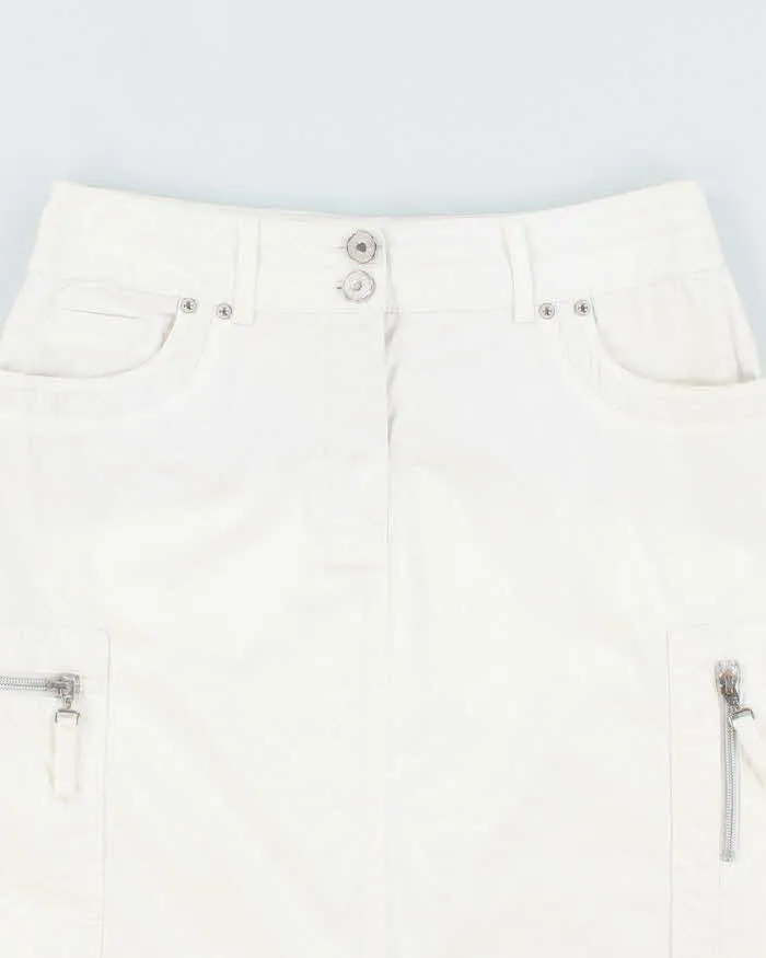 Y2k 00s White Eyelet Cargo Skirt - S sold by Rokit product image thumbnail 3