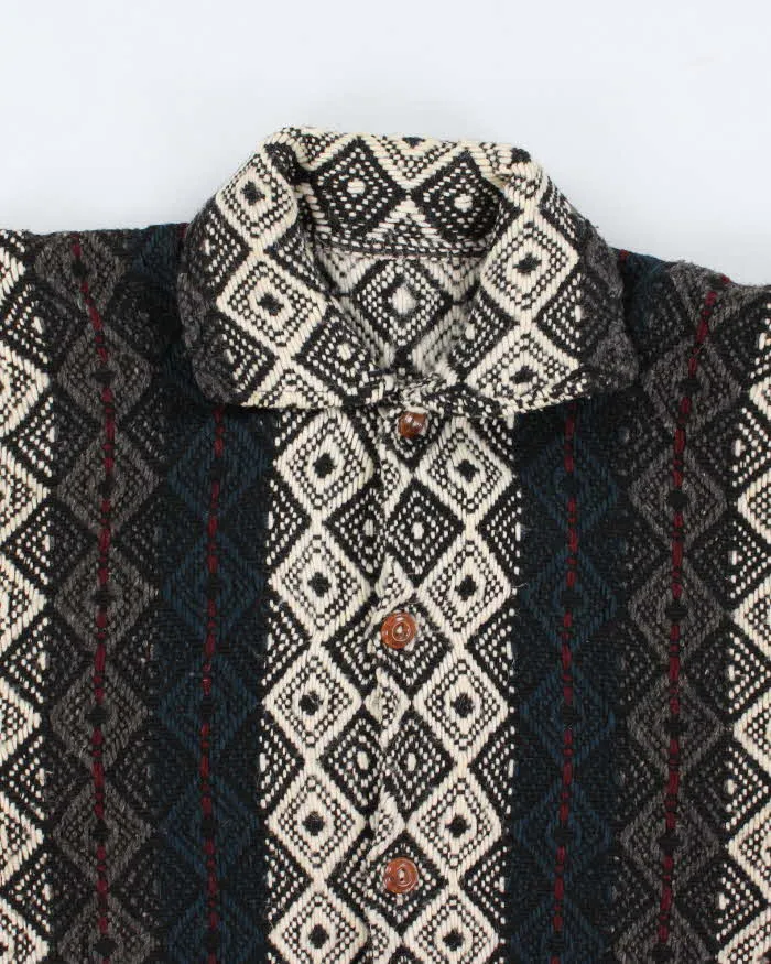 Vintage Men's Patterned Knit Button Up Cardigan - XL sold by Rokit product image thumbnail 3