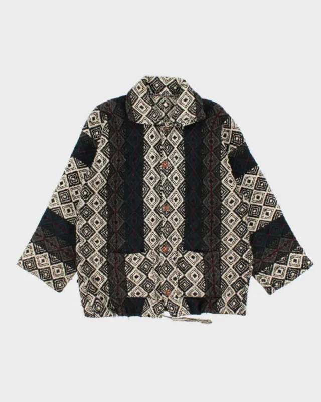 Vintage Men's Patterned Knit Button Up Cardigan - XL sold by Rokit