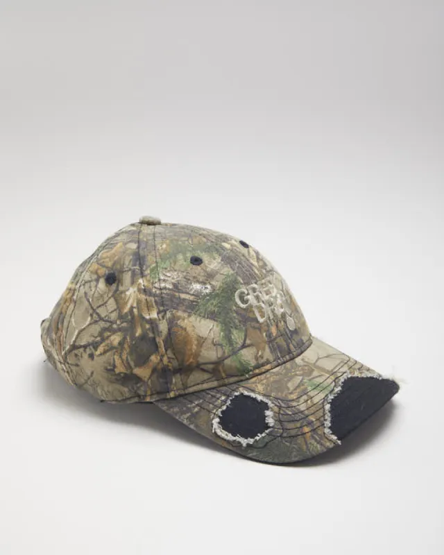 Y2k Camouflage Green Drop Baseball Hat made by Rokit