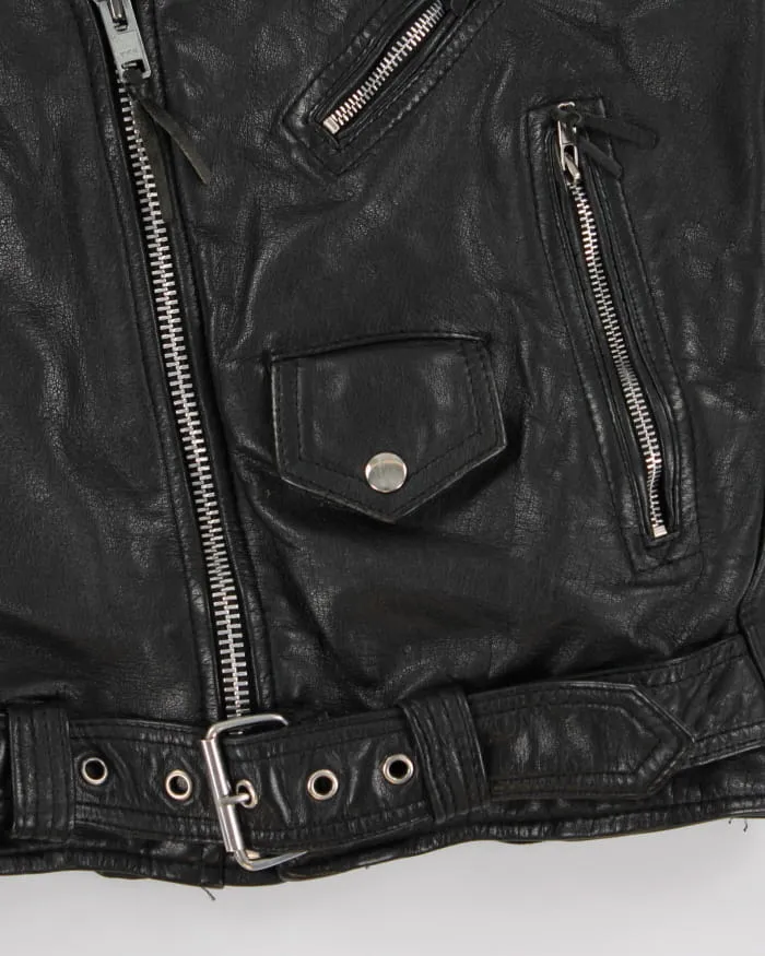 Rokit Vintage 90s Ripples Inc Leather Jacket - S | Parallel