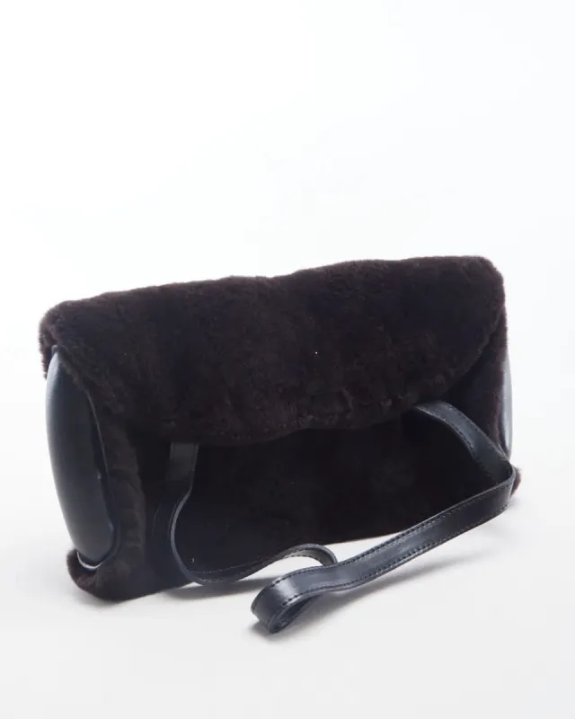 Vintage 90s Bonnie Manfred Bogner Brown Fluffy Handbag - O/S made by Rokit