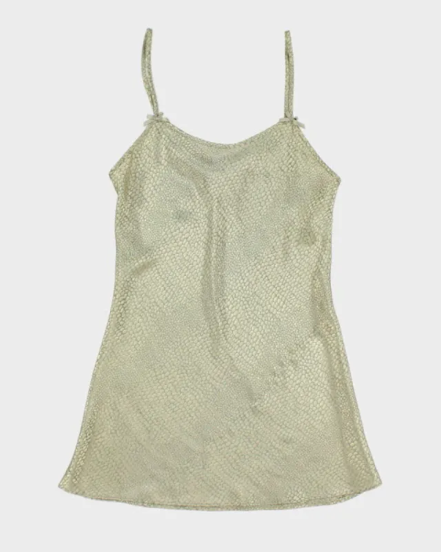 Vintage 90s Green Snake Print Slip dress - M sold by Rokit