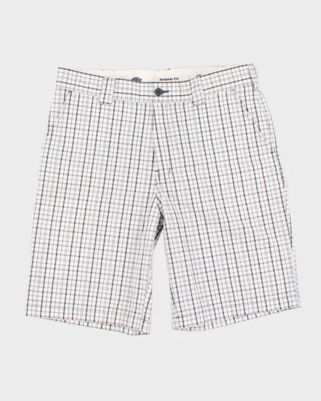 Dickies Regular Fit Check White Shorts W38 sold by Rokit