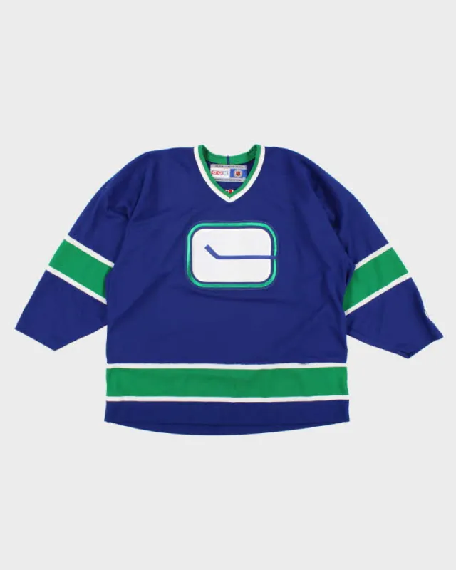 Vintage Men's NHL x Canucks Adidas Blue Jersey - XL sold by Rokit