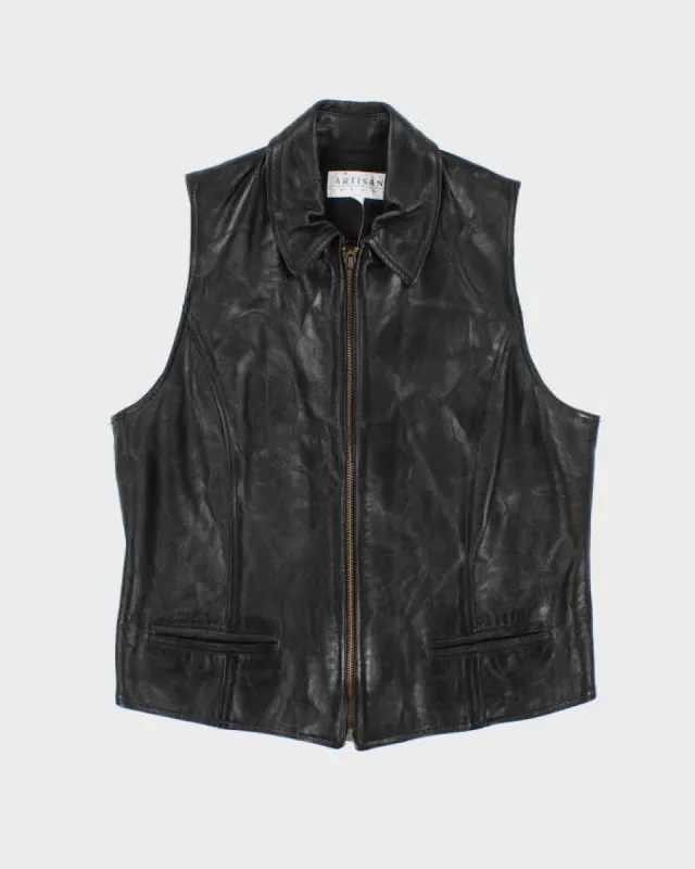 Vintage 90s Leather Vest - M sold by Rokit