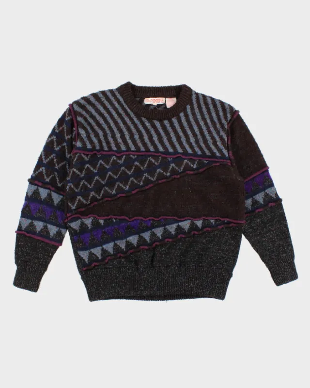 Vintage 90s Textured Jumper - S sold by Rokit
