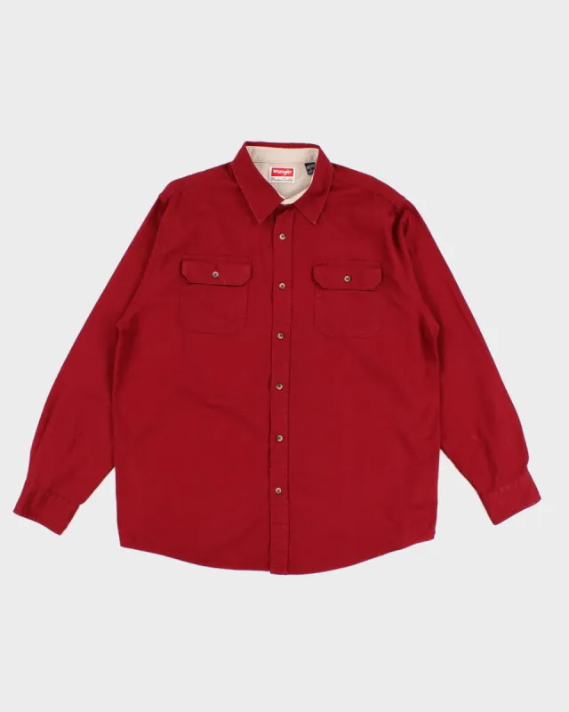 90's Wrangler Sturdy Red Shirt - L - XL sold by Rokit