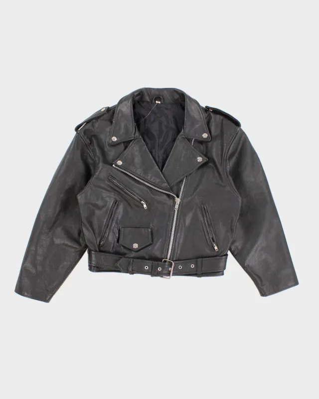 Timeless Vintage Distressed Biker Jacket - M sold by Rokit