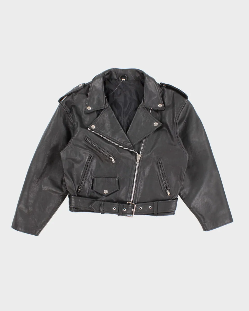 Timeless Vintage Distressed Biker Jacket - M sold by Rokit
