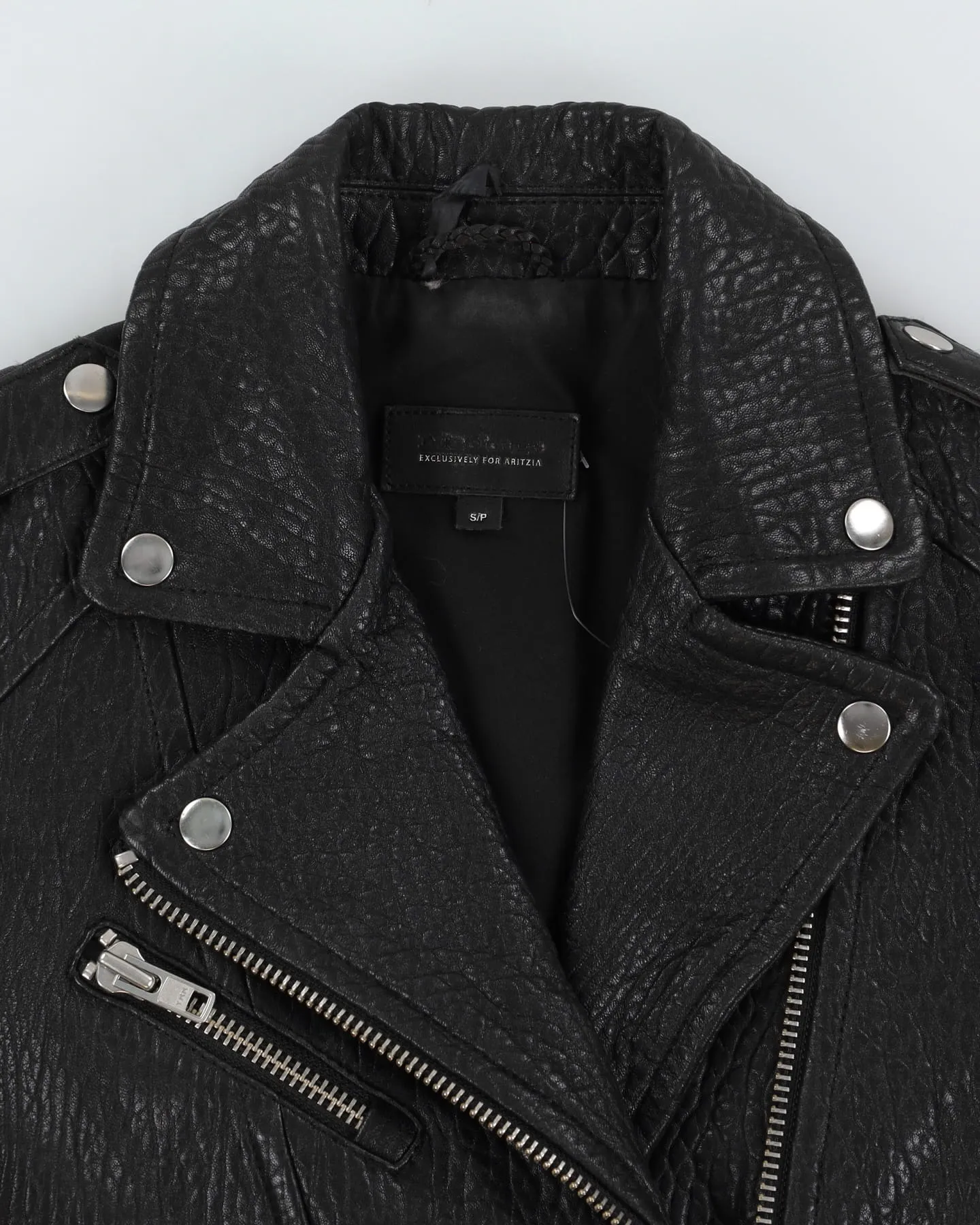 Mackage For Aritzia Black Leather Biker Jacket - XS / S sold by Rokit product image thumbnail 3