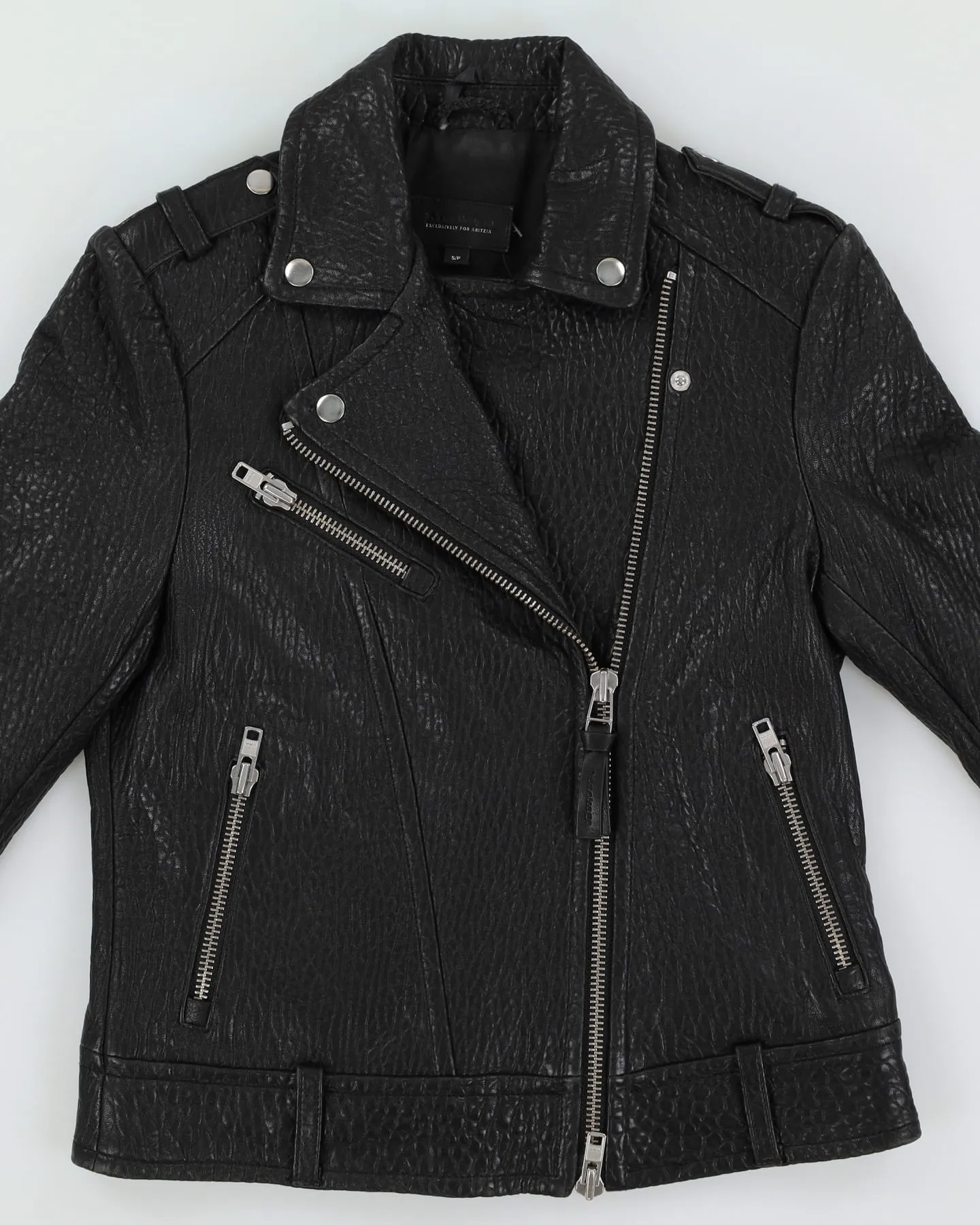 Mackage For Aritzia Black Leather Biker Jacket - XS / S sold by Rokit product image thumbnail 5