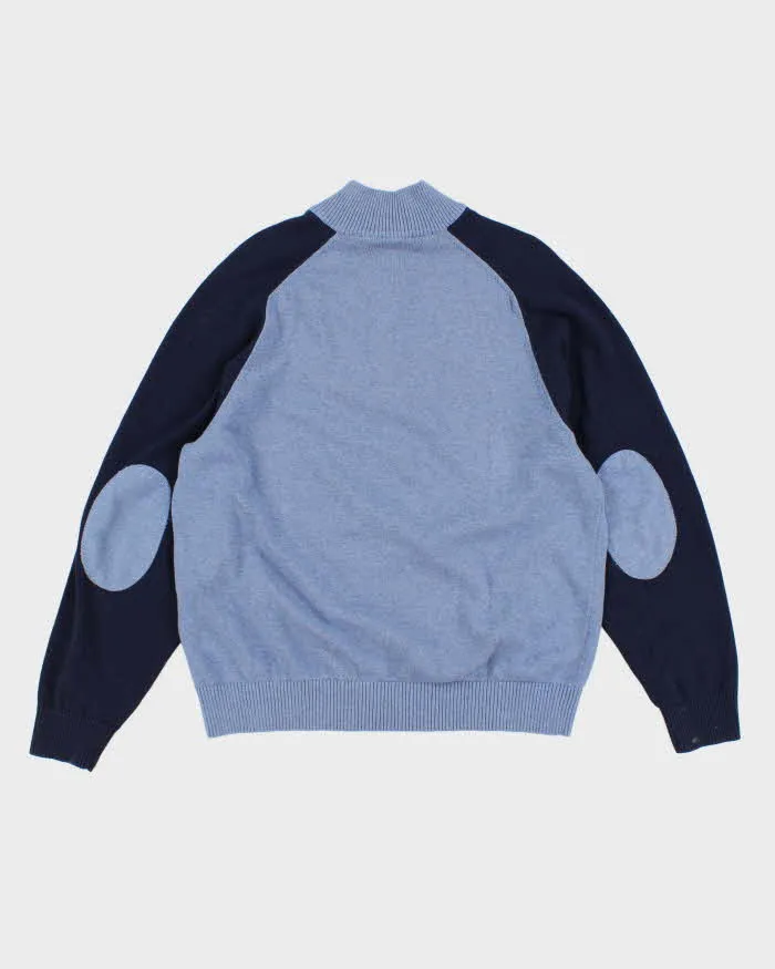 Izod Blue Quarter Zip Knit Jumper - XL sold by Rokit product image thumbnail 2