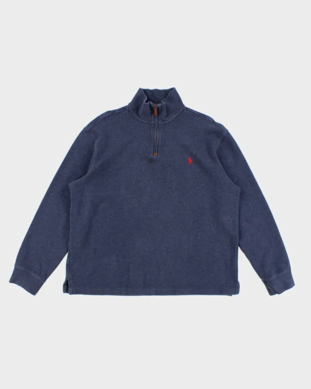 Polo By Ralph Lauren Dad Quarter Zip Sweatshirt - L sold by Rokit