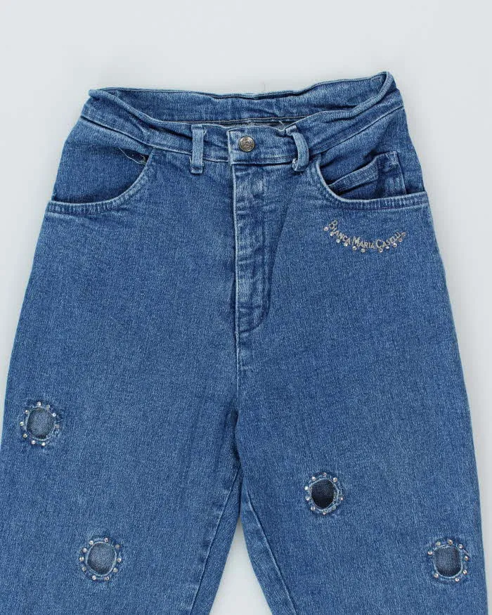 Vintage 90s Bianca Maria Casellie Rhinestone Denim Jeans - W26 L27 sold by Rokit product image thumbnail 3