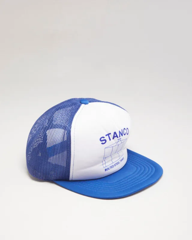 Y2k 00s Stanco Blue & white Trucker Cap sold by Rokit