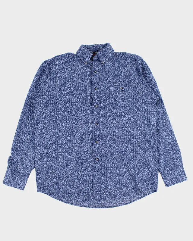 Vintage 90s George Strait x Wrangler Cowboy Collection Oversize Printed Shirt - M made by Wrangler