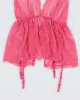 Y2k 00s Victoria's Secret Pink Lace Halter Cami Top - L sold by Rokit