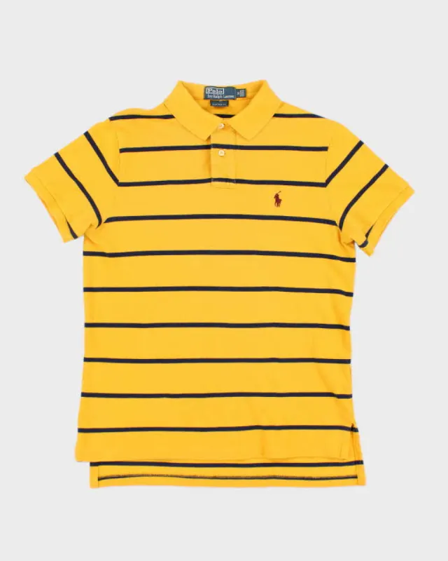 Ralph Lauren Yellow Stripe Polo Shirt - M sold by Rokit